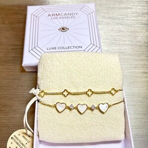Eye Candy BRAND NEW 2 gold toned adjustable bracelet ❤️ Box included